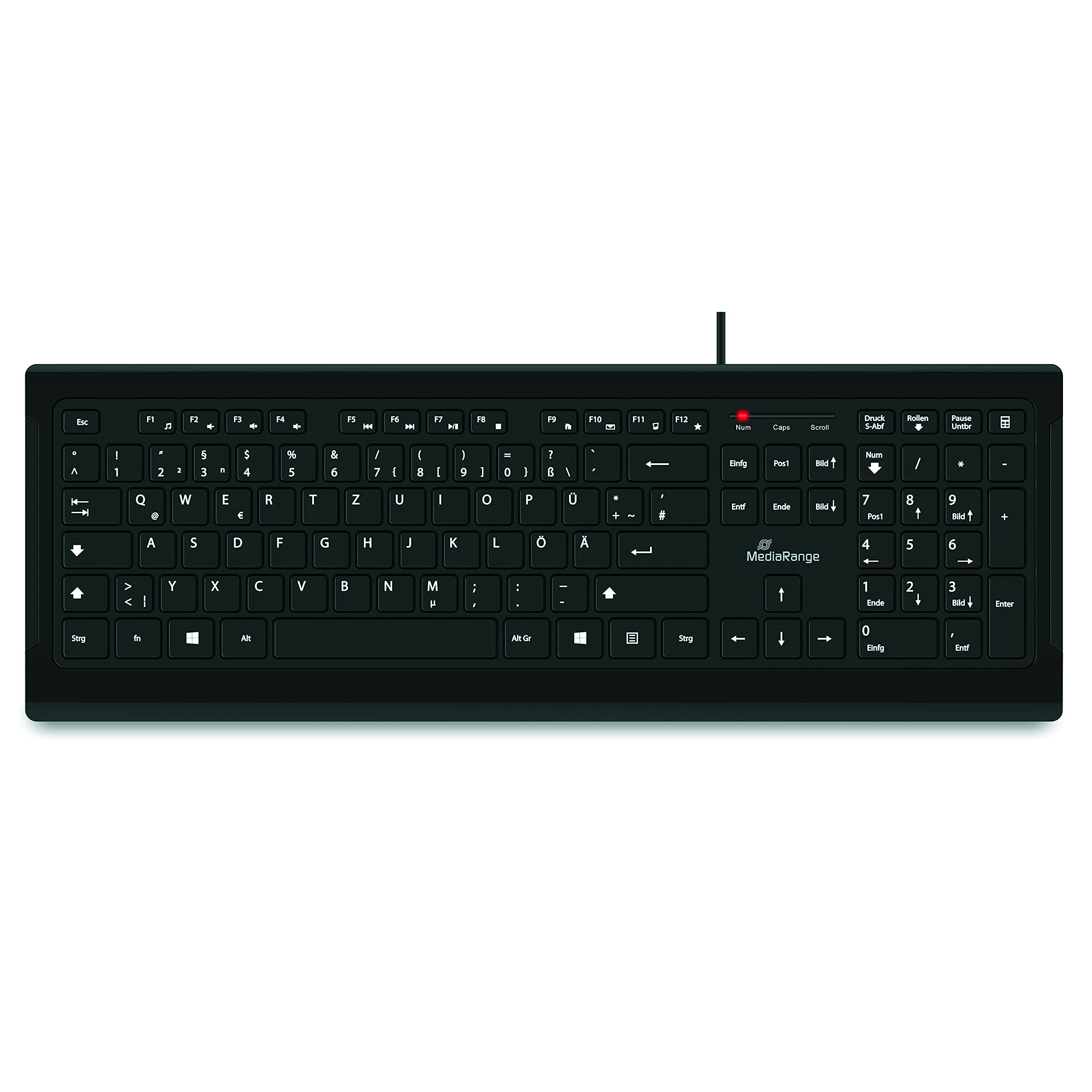 mediarange-kabelgebundene-usb-tastatur-qwertz-de-at-vollformat-schwarz-professio image 5