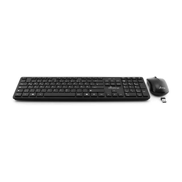 mediarange-funk-tastatur-maus-set-qwertz-de-at-1-200-dpi-schwarz image 1