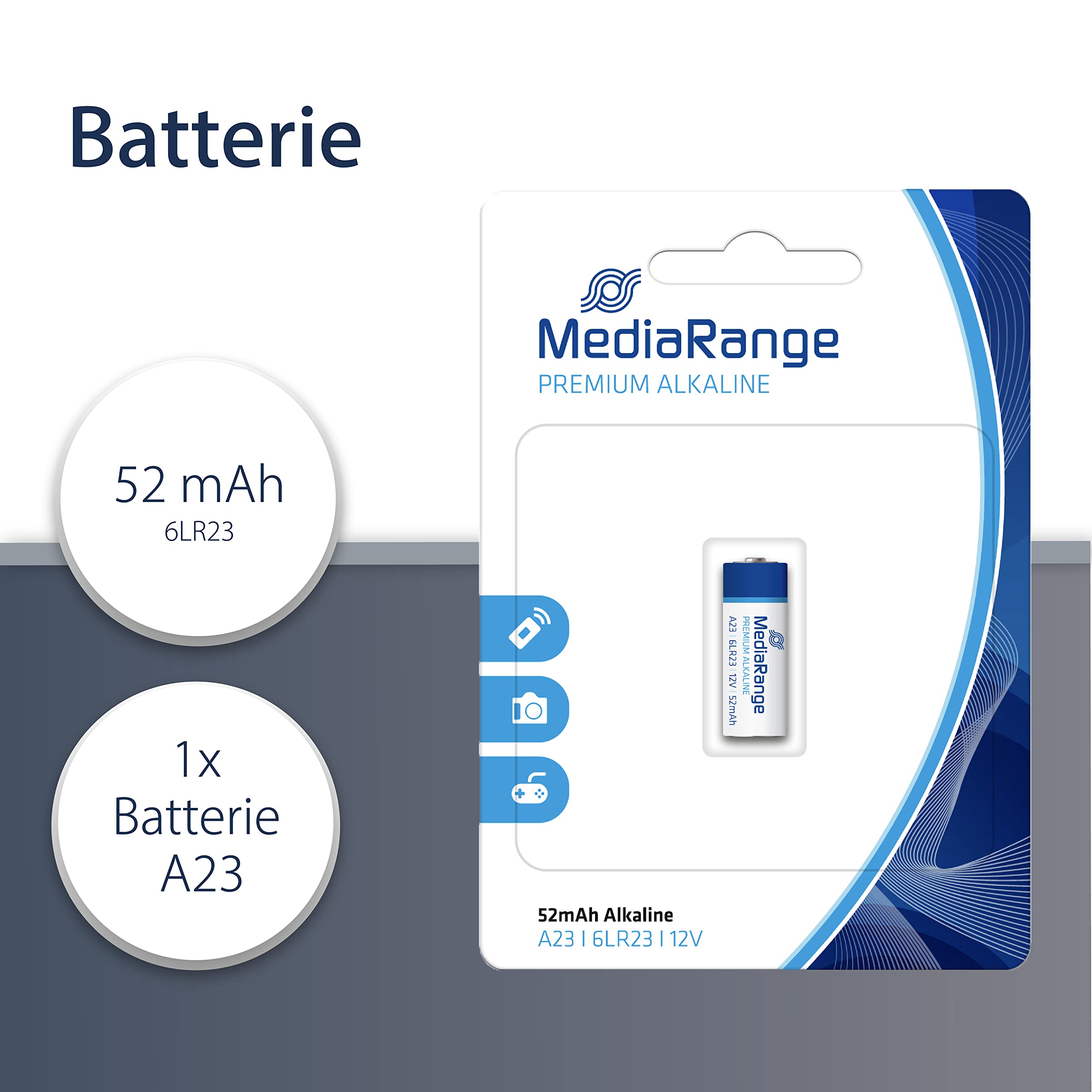 mediarange-alkaline-batterie-a23-6lr23-12v-10x28mm-52mah image 2