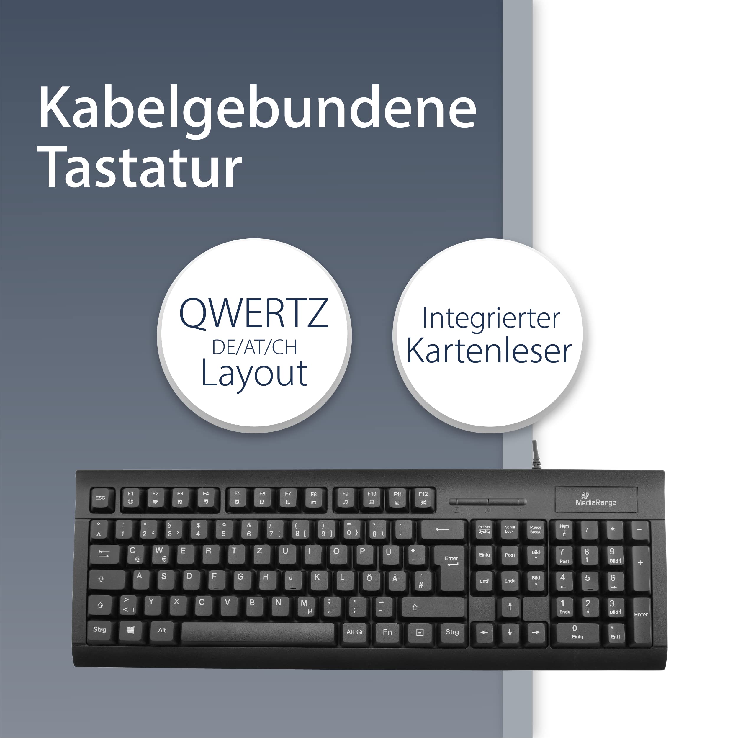 mediarange-tastatur-kabel-qwertz-de-at-mit-chipkarten-terminal-usb-2-0-spritzwas image 2