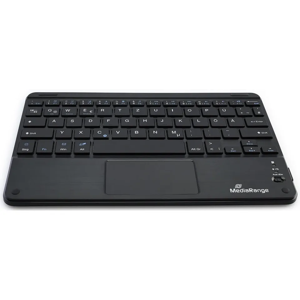 mediarange-tastatur-funk-qwertz-de-at-64-tasten-kompakt-mit-touchpad image 1