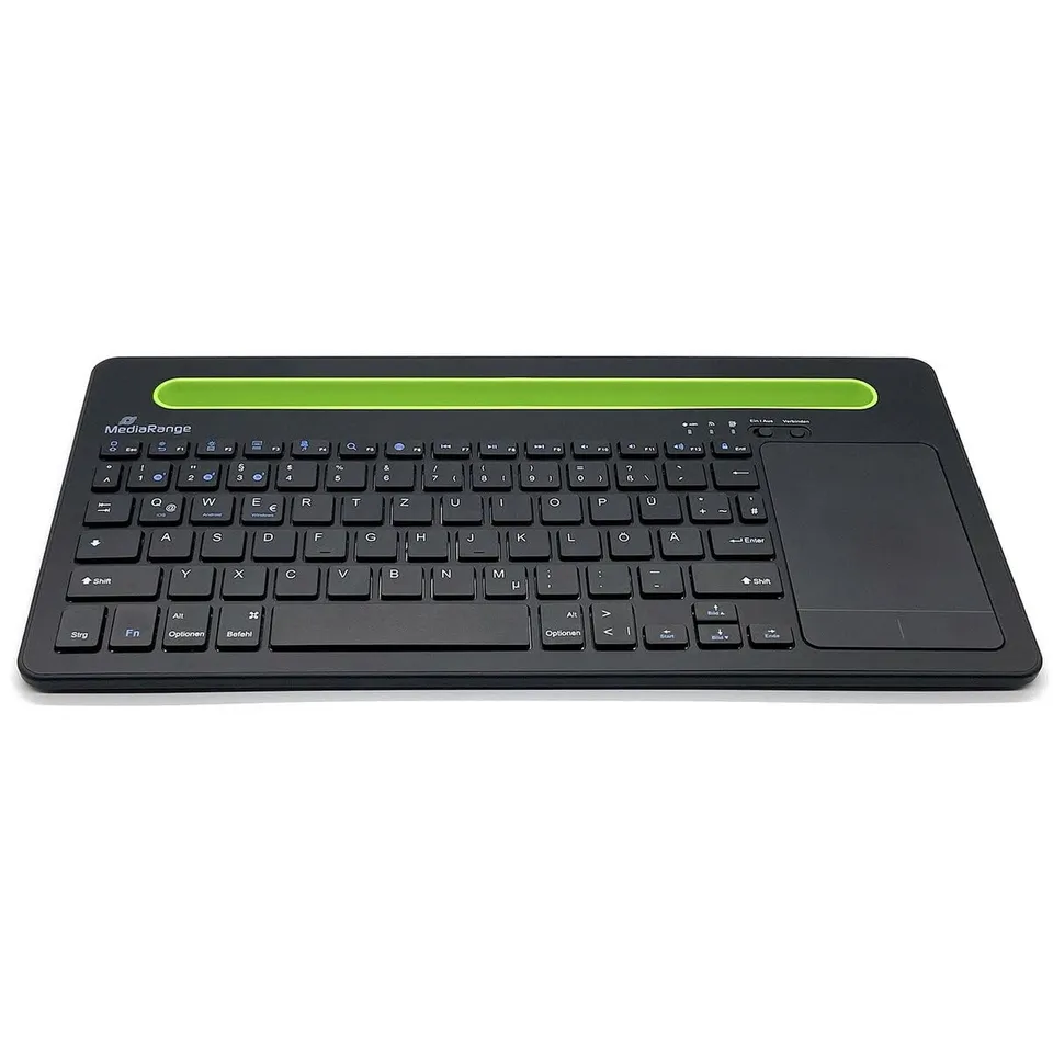 mediarange-funk-tastatur-qwertz-de-at-78-tasten-kompakt-mit-touchpad-gr-n image 1