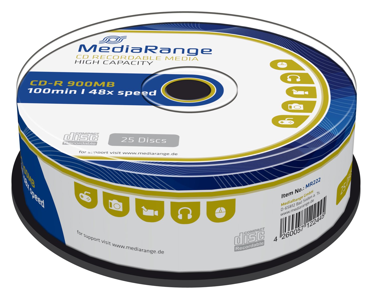 mediarange-cd-r-900mb-100-min-25er-pack-48x image 1