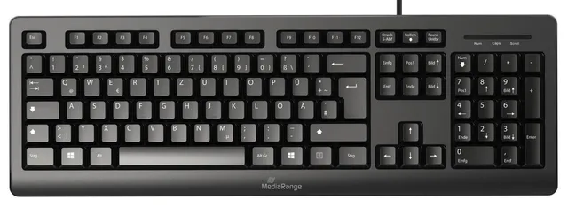 mediarange-usb-tastatur-qwertz-de-at-schwarz-kabelgebundene-tastatur-mit-105-ult image 1