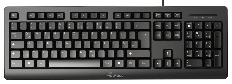 mediarange-usb-tastatur-qwertz-de-at-schwarz-kabelgebundene-tastatur-mit-105-ult image 1